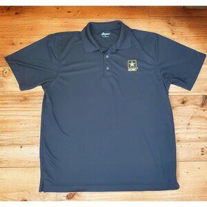 US Army Embroidered Logo Polo Shirt Mens Size XL‎ Black Paragon *Read*